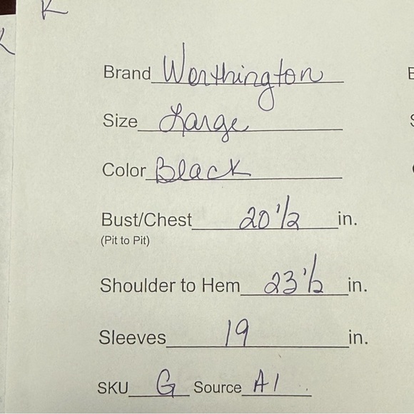 Worthington Black Pleated Mock Neck Sleeveless Blouse Career Chic - Picture 6 of 6